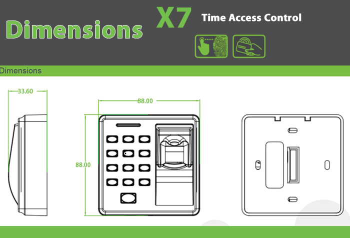 x7 biometric Fingerprint scanner